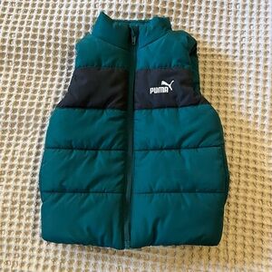 Puma Kids Green Puffer Vest